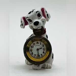 Disney Fantasma 101 Dalmatians Miniature Clock 2.5” Tall (untested)